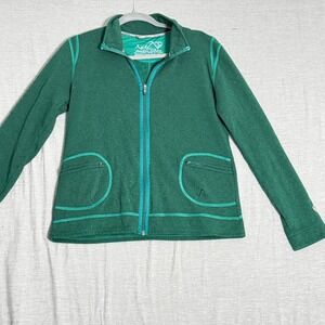 Kuhl Green Fleece Zip Up Jacket Women's Large Mountain Culture Comfort